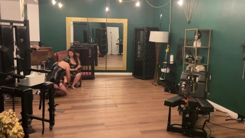 Latex Mistresses Bind and Tease Their Hooded Slave: Watch on SadoOnly